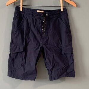 Kids Cargo Drawstring Shorts - Navy